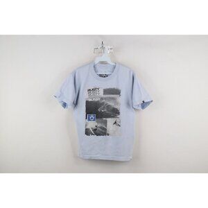 Vtg 90s Y2K Rusty Surfing Boys Large Distressed Spell Out Short Sleeve T-Shirt